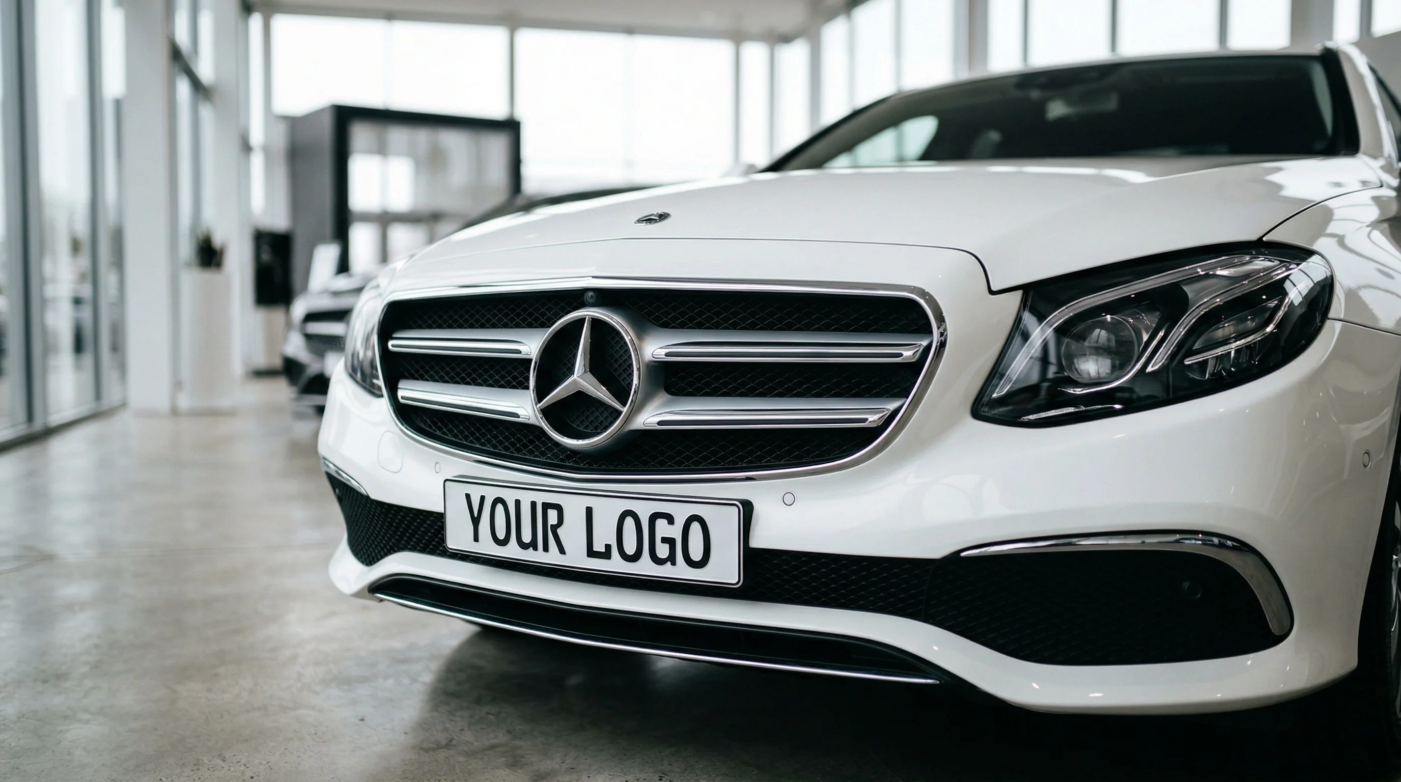 Car with license plate automatically blurred