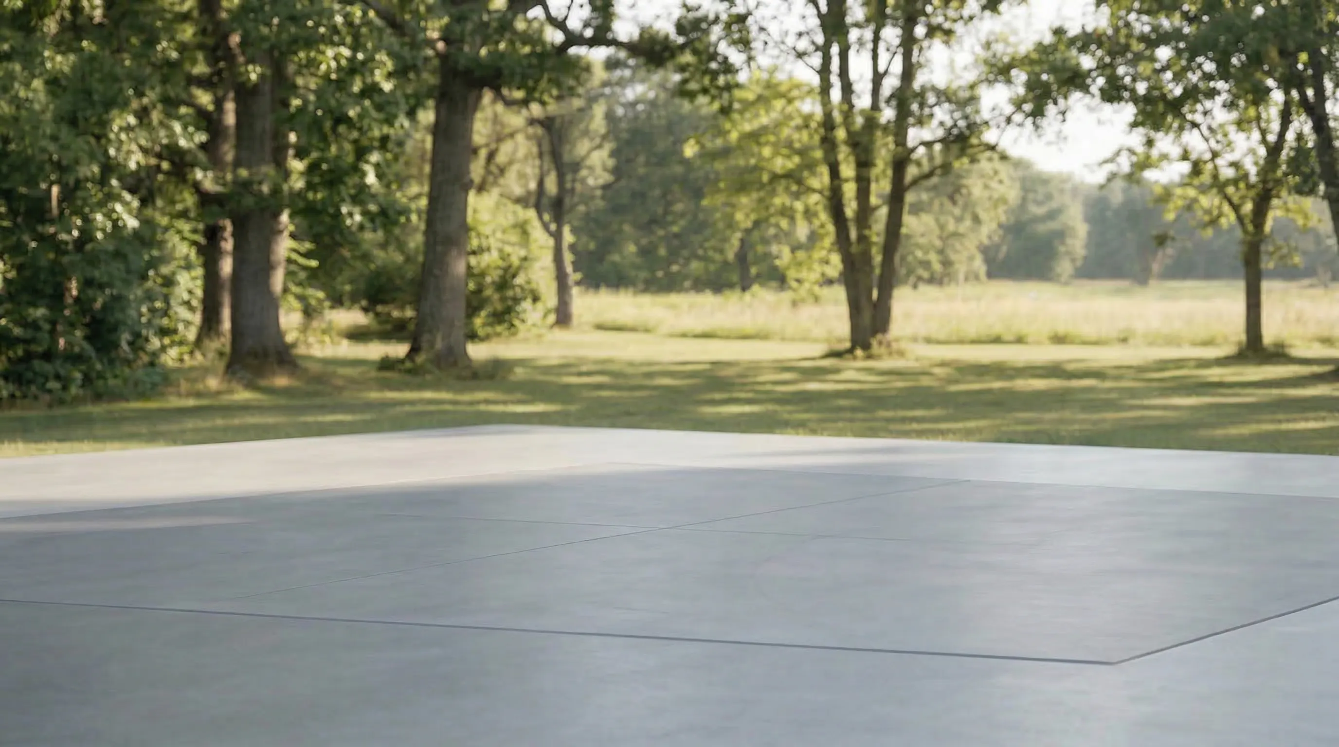 Car on luxury estate driveway with landscaped grounds