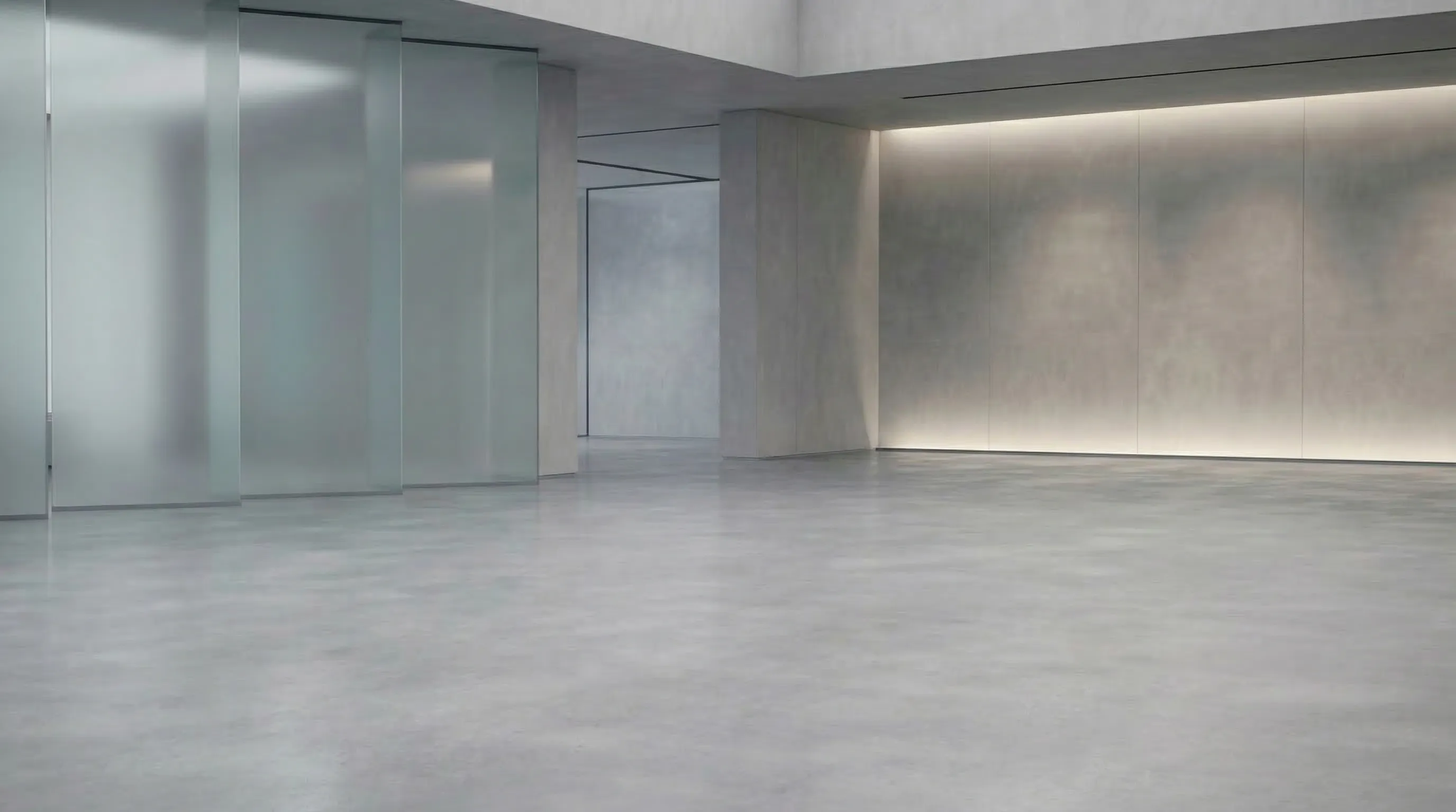 Car in frosted glass studio with diffused lighting